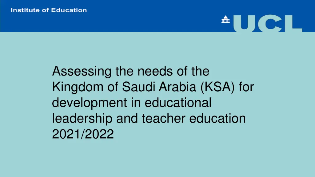 assessing the needs of the kingdom of saudi