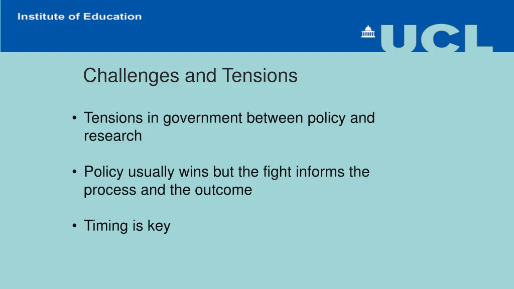 challenges and tensions