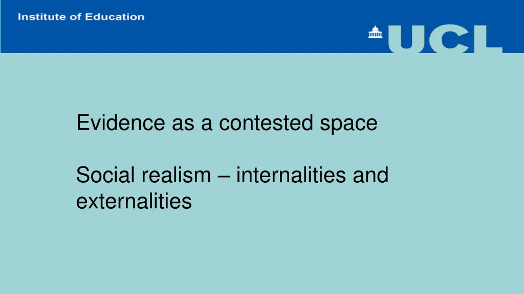 evidence as a contested space