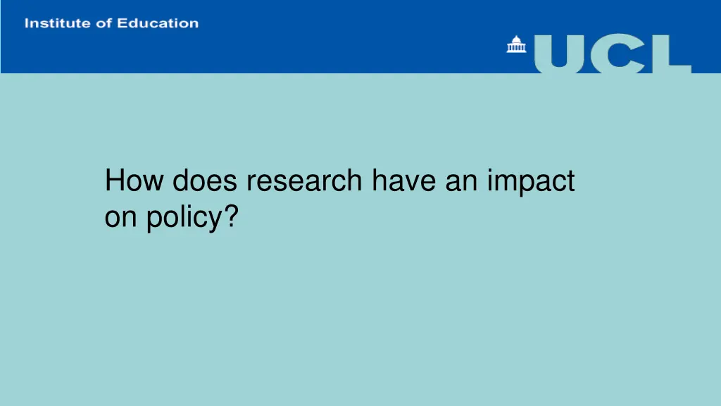 how does research have an impact on policy