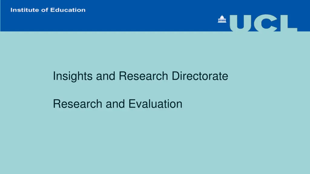 insights and research directorate