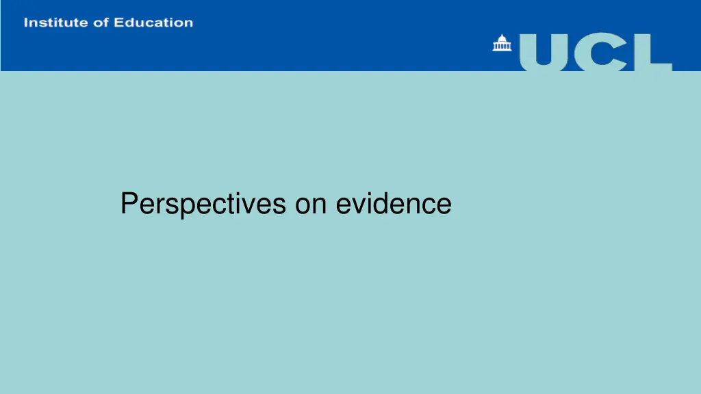 perspectives on evidence
