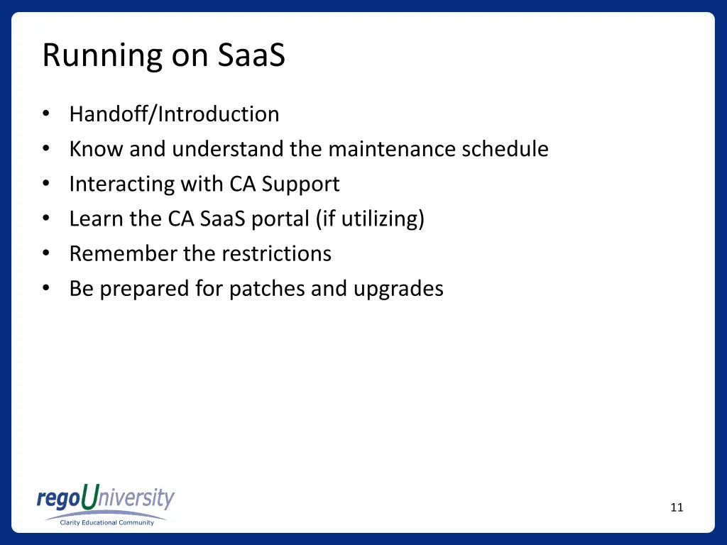 running on saas