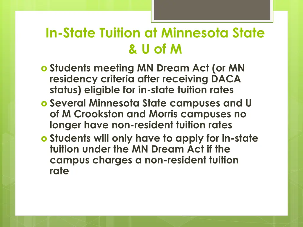 in state tuition at minnesota state u of m