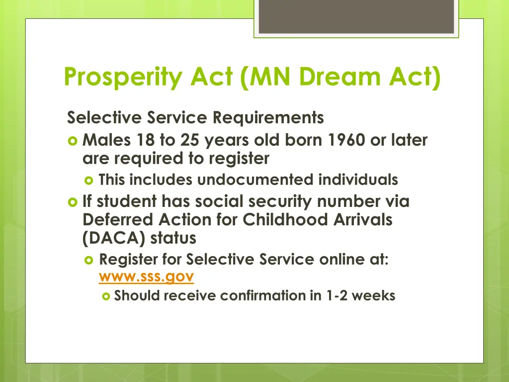 prosperity act mn dream act 3