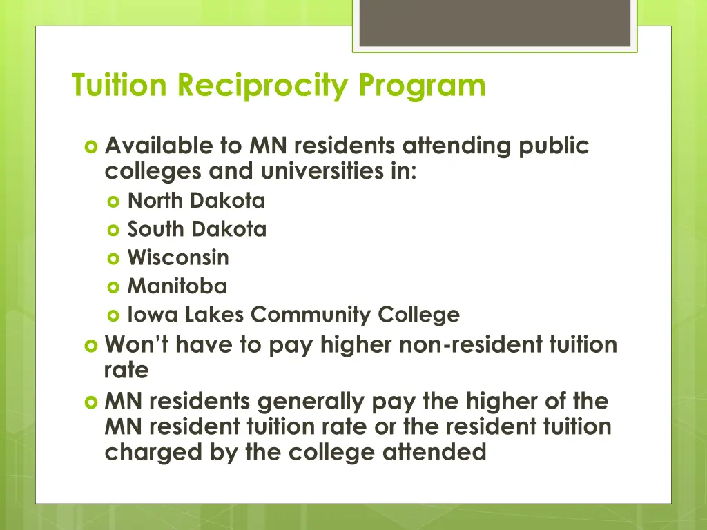 tuition reciprocity program