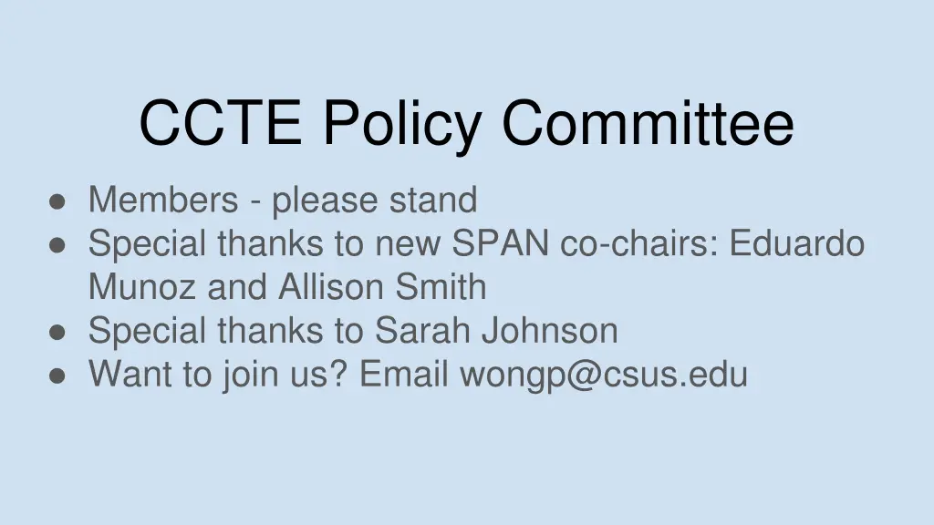 ccte policy committee