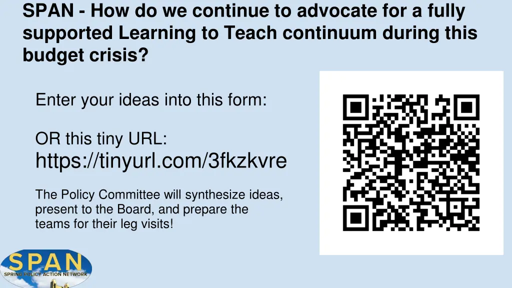 span how do we continue to advocate for a fully