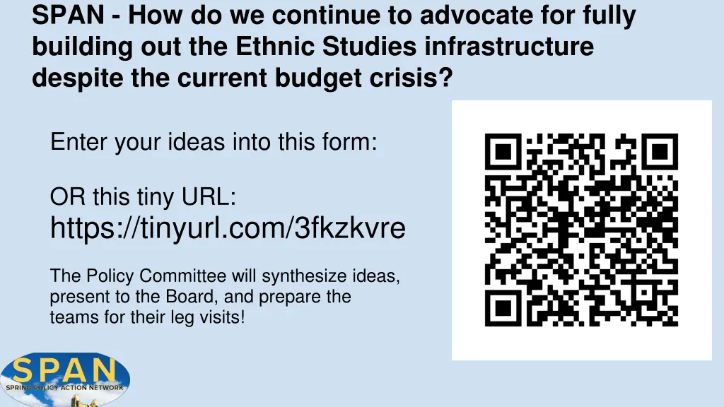 span how do we continue to advocate for fully