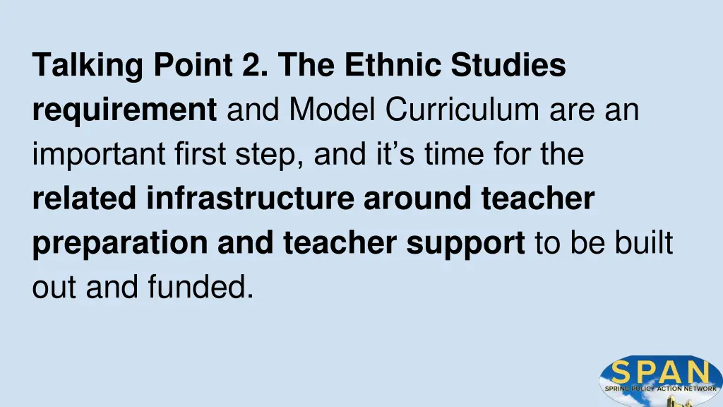 talking point 2 the ethnic studies requirement