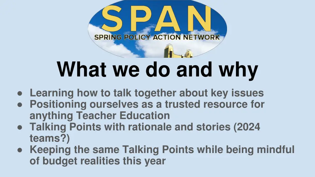 what we do and why learning how to talk together