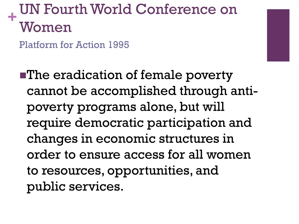 un fourth world conference on women platform