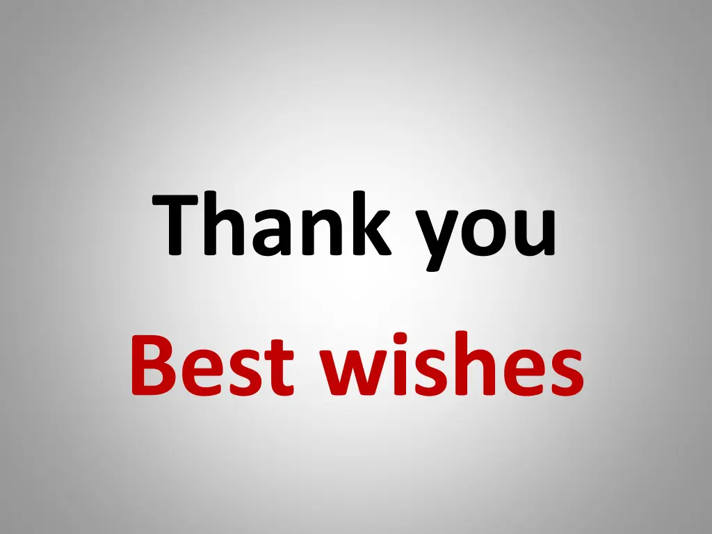 thank you best wishes