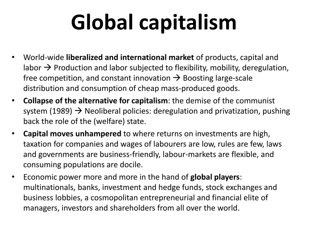 global capitalism