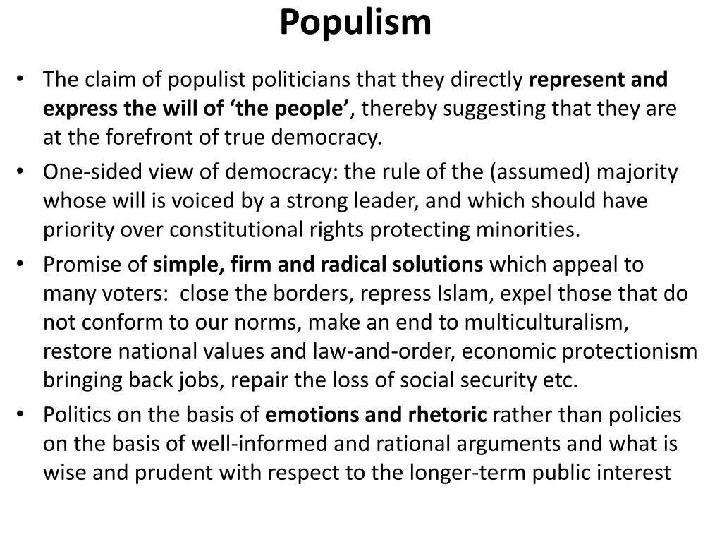 populism