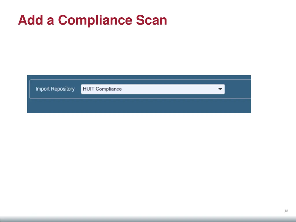 add a compliance scan 1
