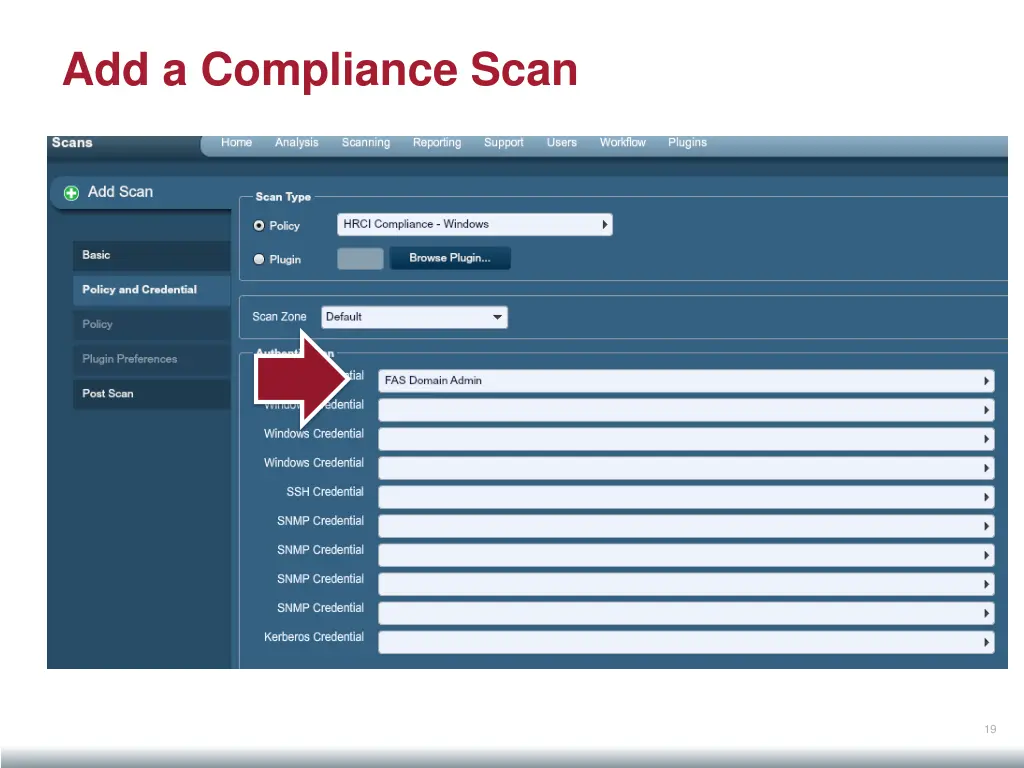 add a compliance scan 2