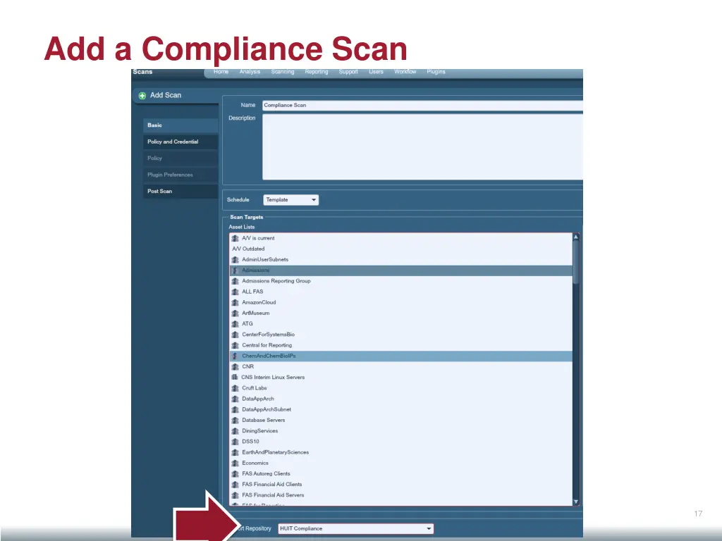 add a compliance scan