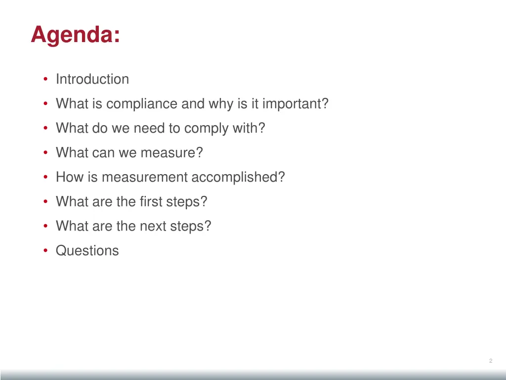 agenda
