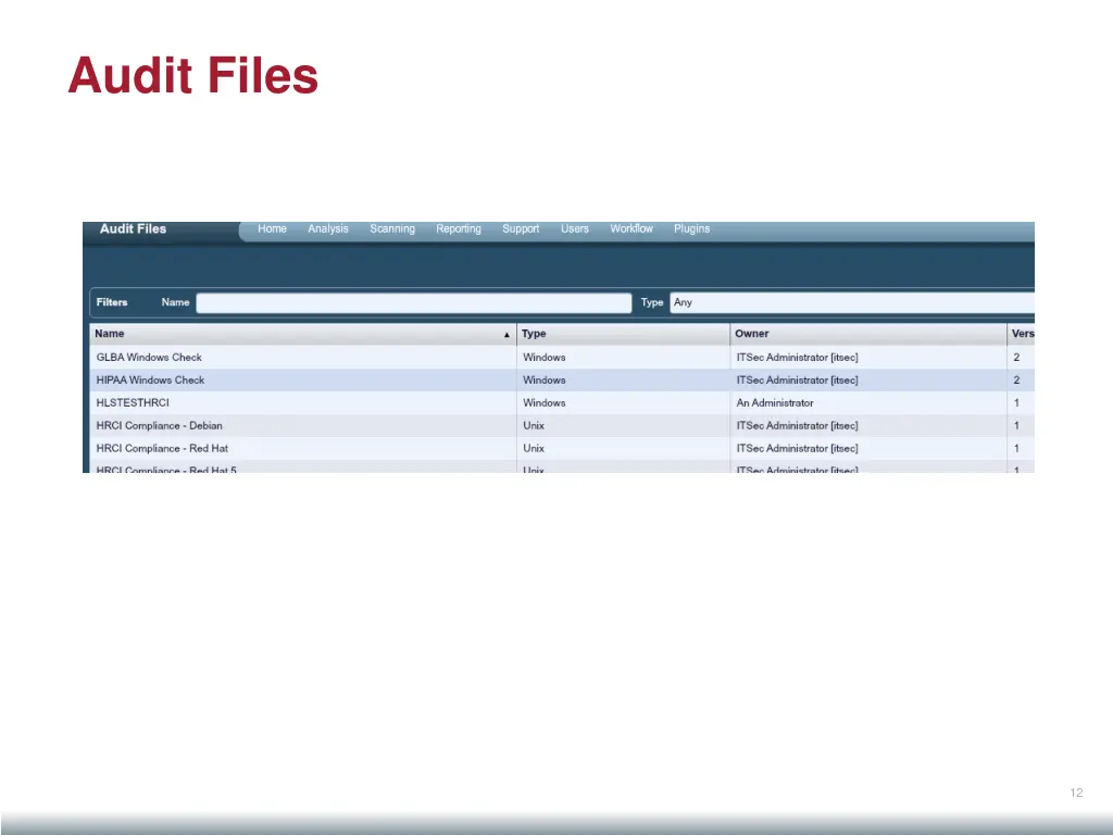 audit files 2