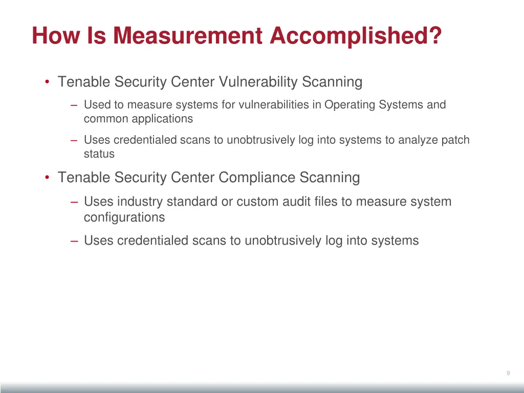 how is measurement accomplished
