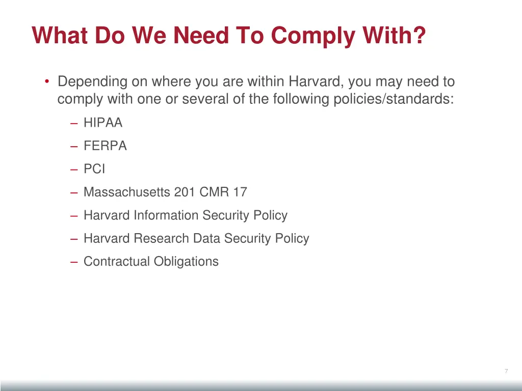 what do we need to comply with