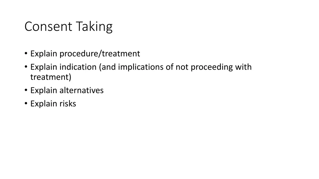 consent taking