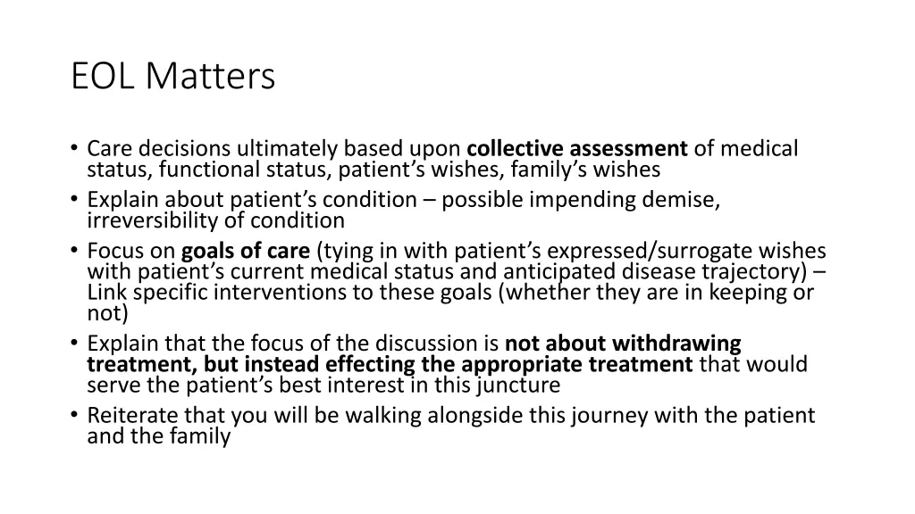 eol matters