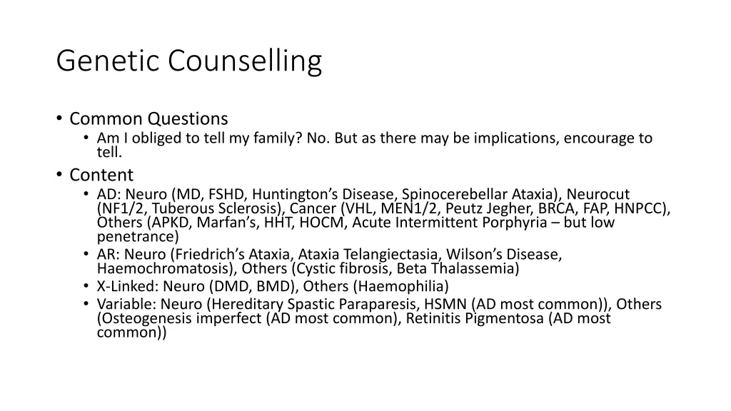 genetic counselling 1
