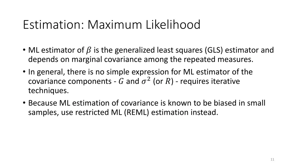 estimation maximum likelihood