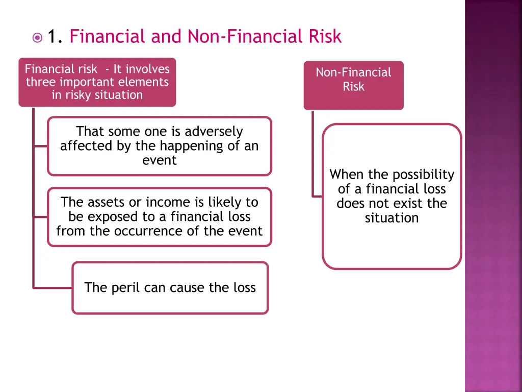 1 financial and non financial risk