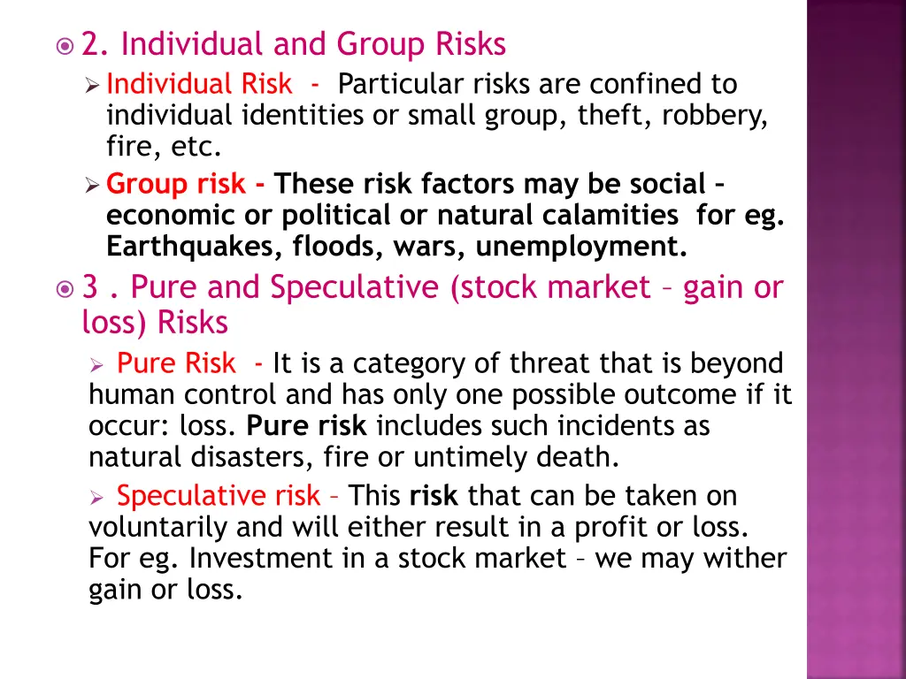 2 individual and group risks individual risk