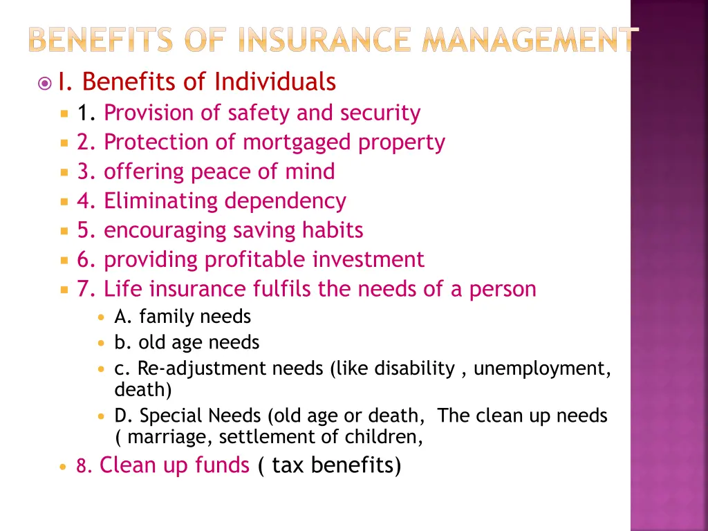 benefits of insurance management