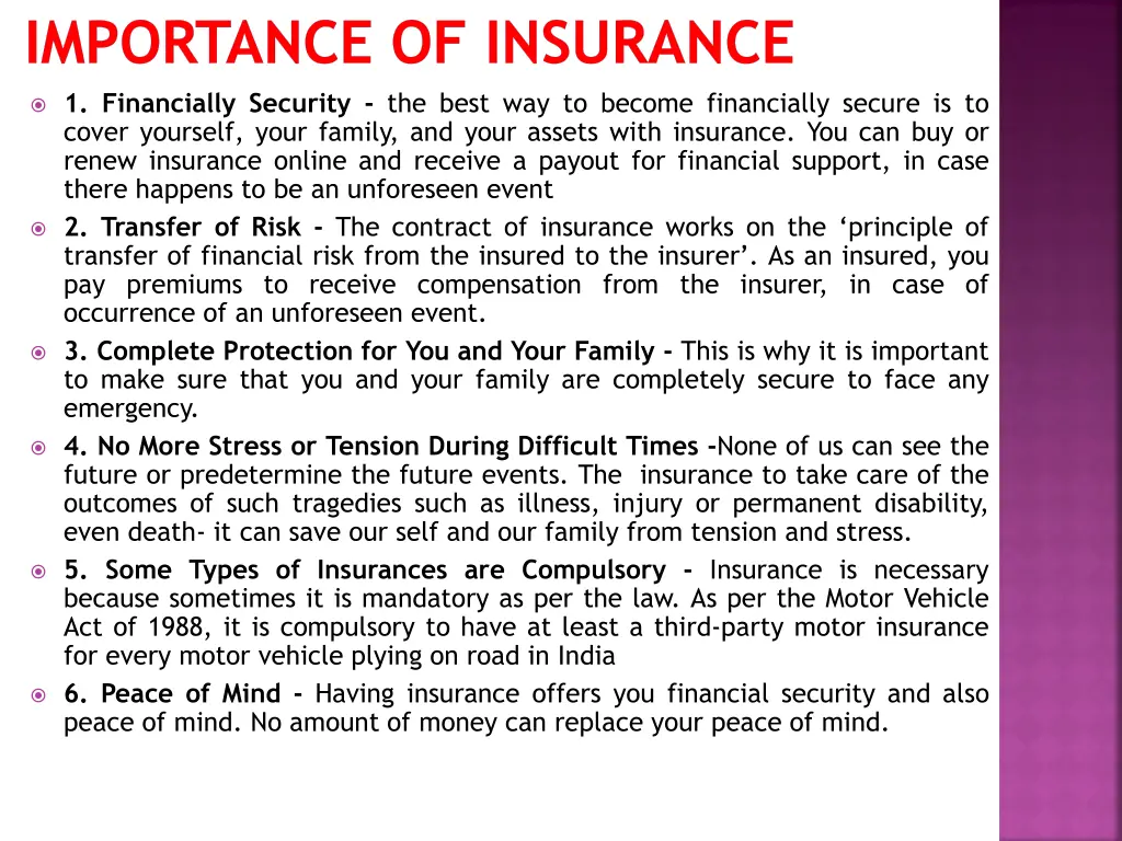 importance of insurance