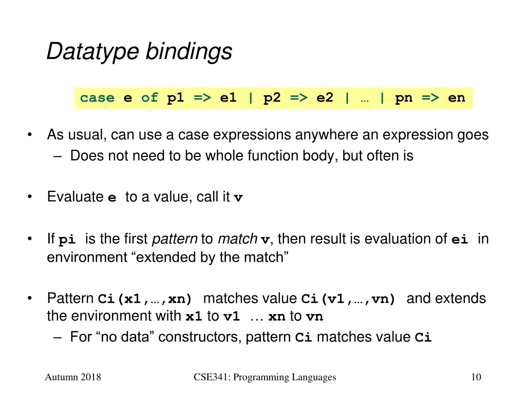 datatype bindings 1