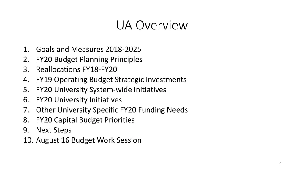 ua overview