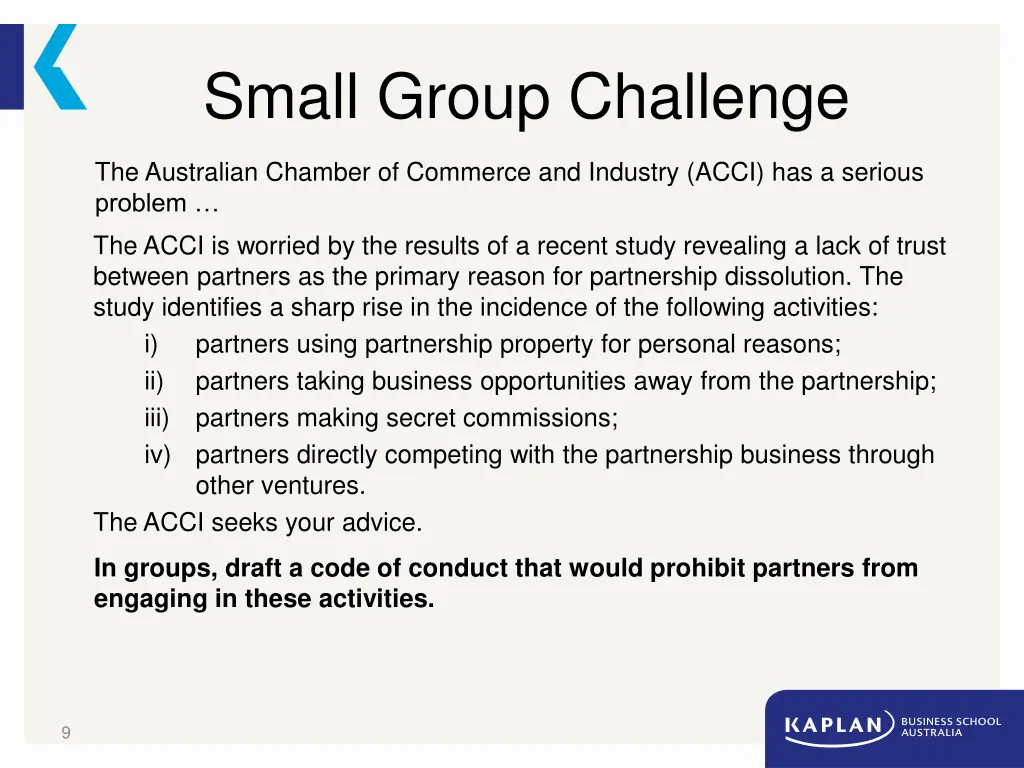 small group challenge 1