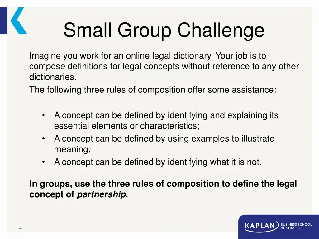 small group challenge