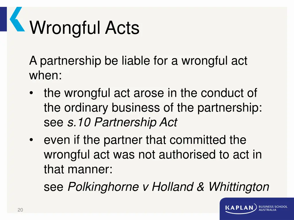 wrongful acts