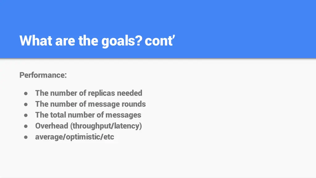 what are the goals cont