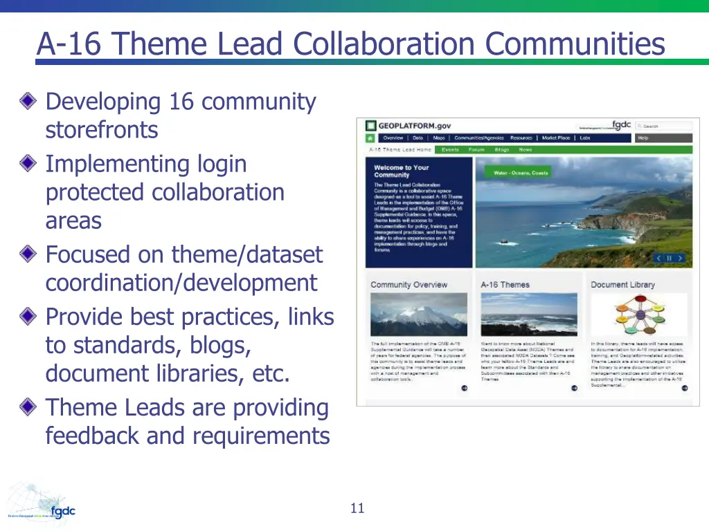 a 16 theme lead collaboration communities