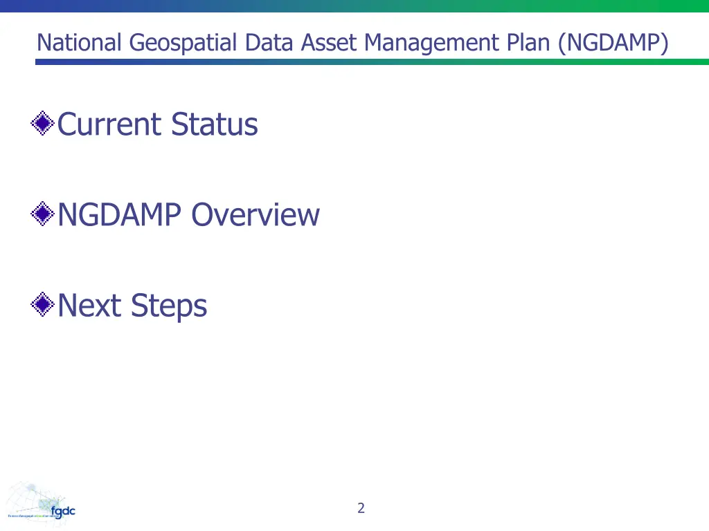 national geospatial data asset management plan