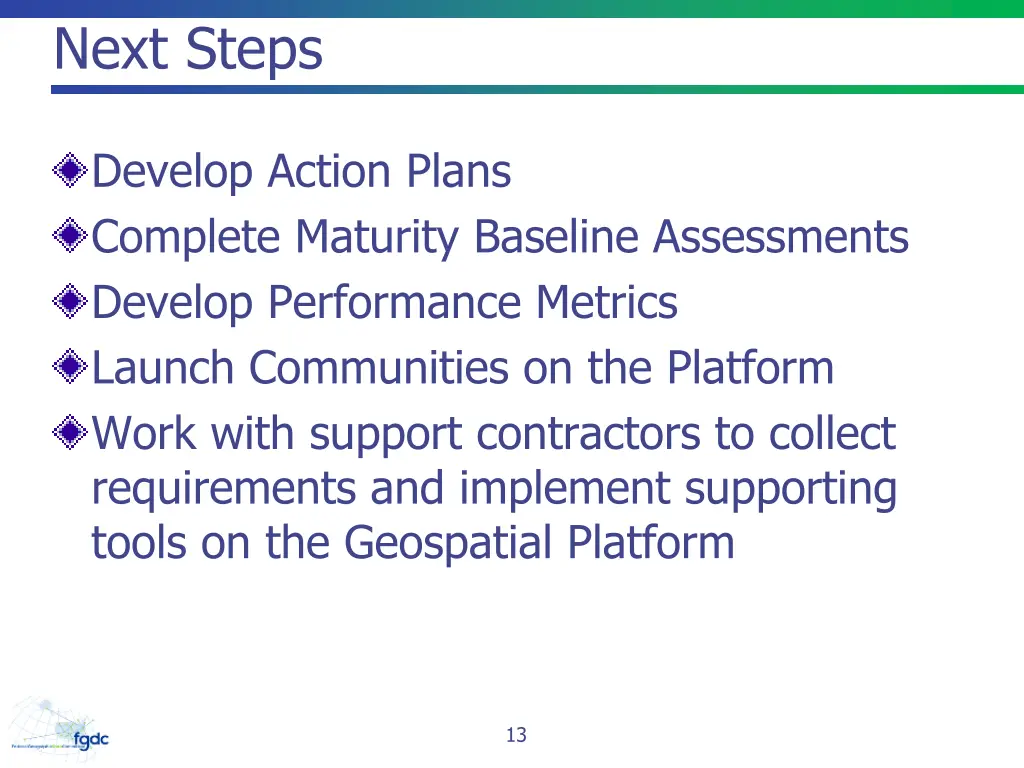 next steps
