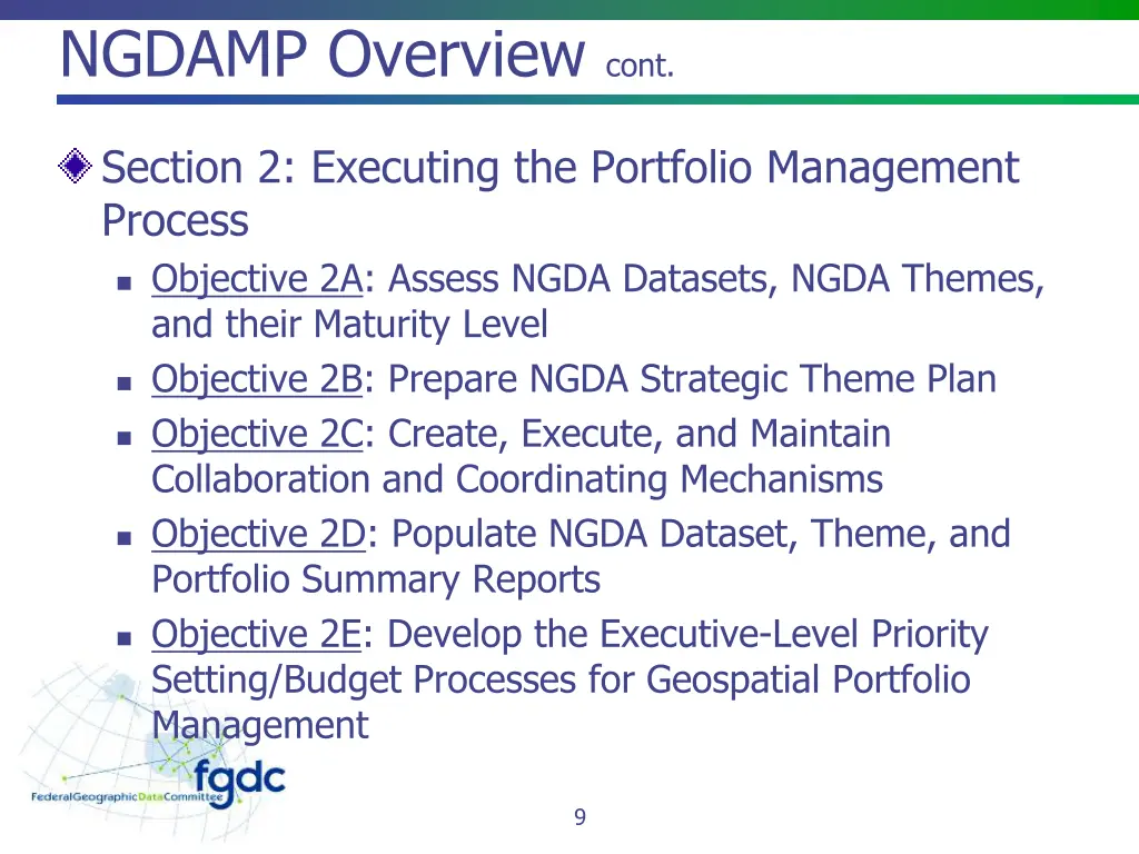 ngdamp overview cont