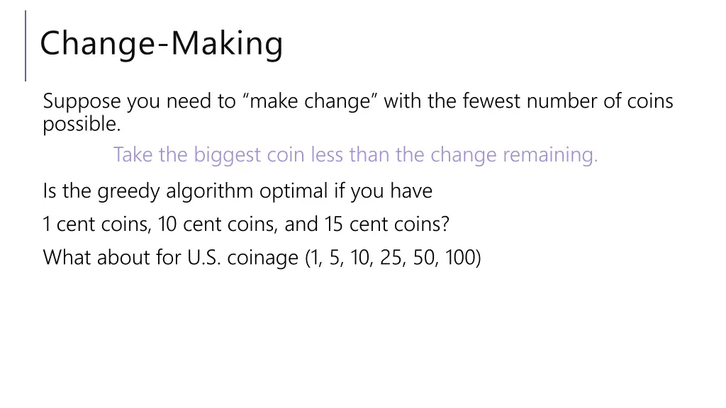 change making 1
