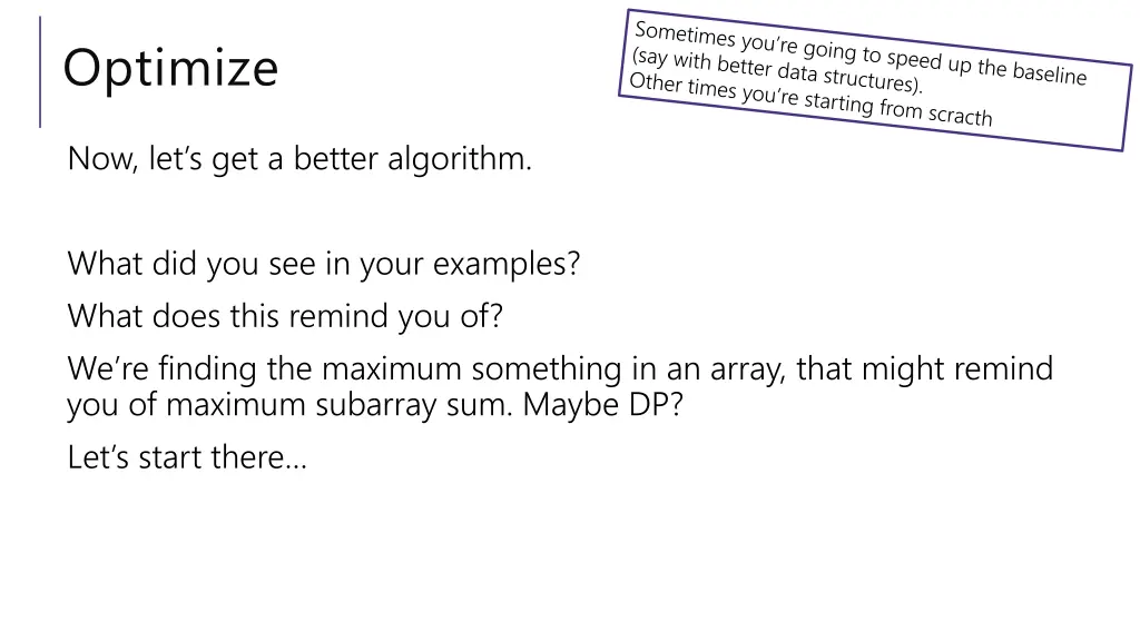 optimize