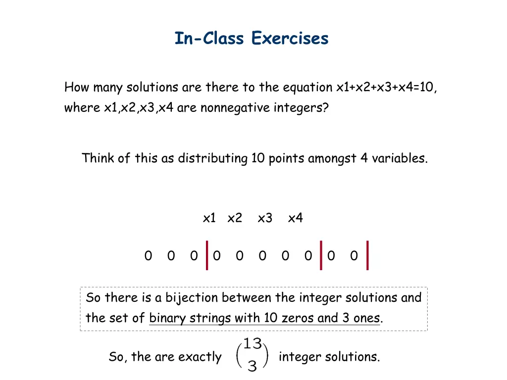 in class exercises 1