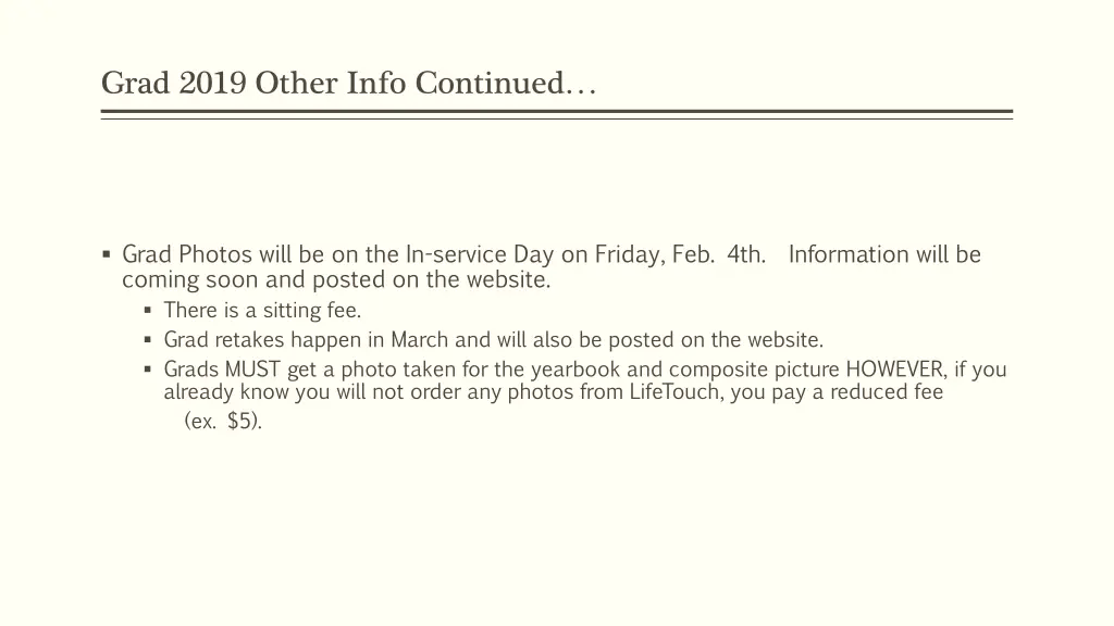 grad 2019 other info continued