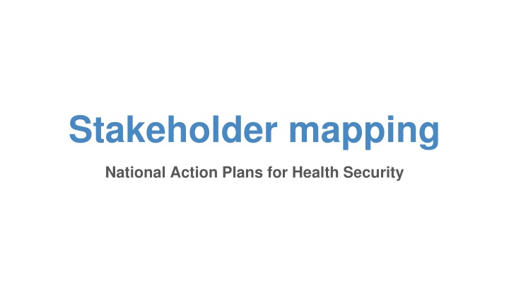 stakeholder mapping