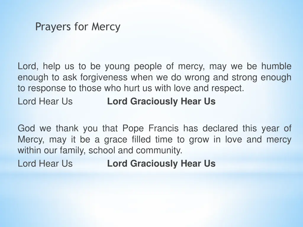 prayers for mercy 1